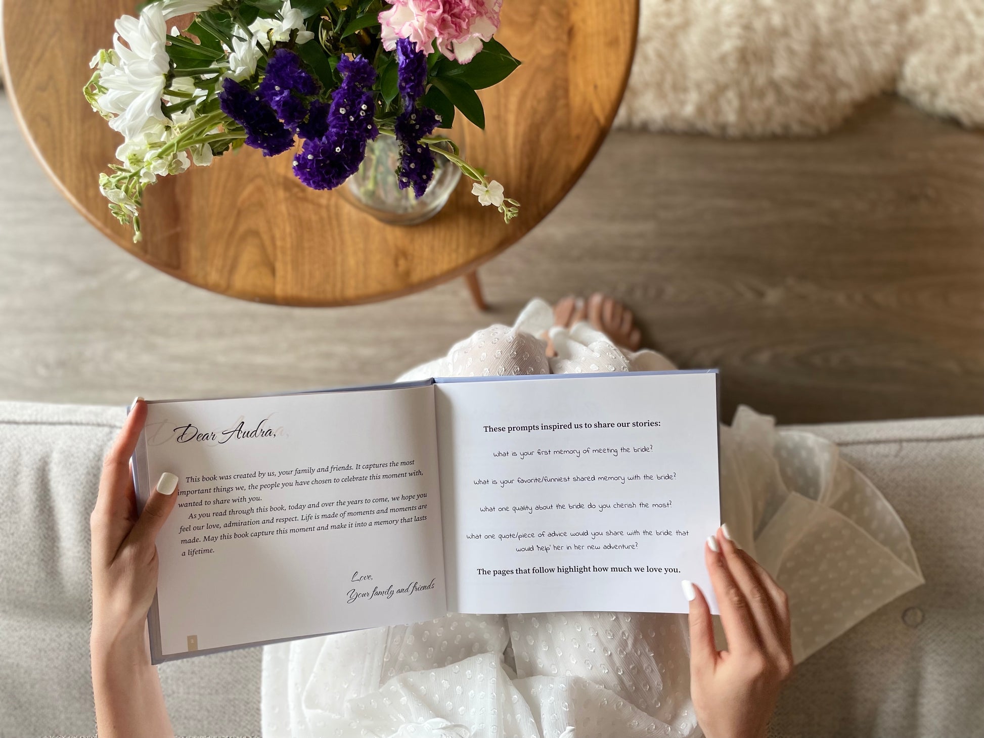 Letters to the Bride Scrapbook | Bride Advice Book | Bridal Shower Album |  Wooden Guest Book | Custom Bachelorette Book | Bridal Wish Book